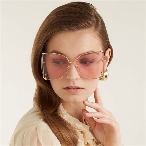 gucci gg0252s 002|round frame acetate sunglasses Gucci.